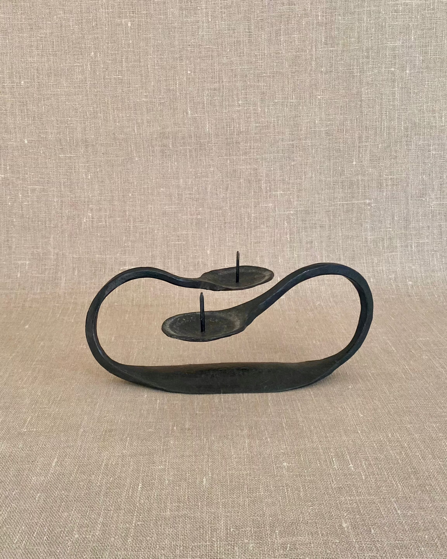 WROUGHT IRON CANDLE HOLDER